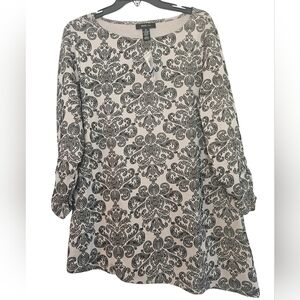 Style & Co Paisley Print Beaded Long Tunic Women XL NWT